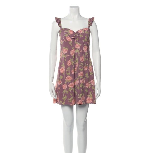 Flynn Skye Cottage Core Floral Print Mini Dress NWT - Picture 1 of 3